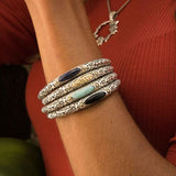 Oval Lapis Floral Design Cuff Bracelet, Sterling Silver