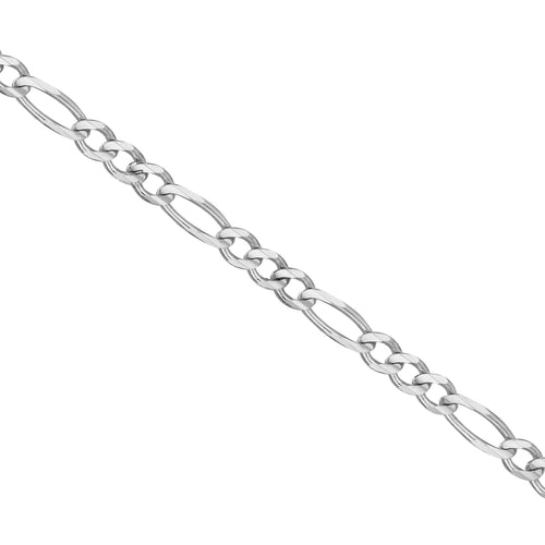 Substantial Figaro Link Bracelet, 9 Inches, Sterling Silver