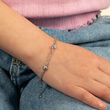 Puffy Heart Bracelet, 6 Inches, Sterling Silver