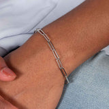 Paperclip Chain Bracelet, 7 Inches, Sterling Silver
