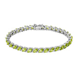 Peridot Bracelet, Sterling Silver