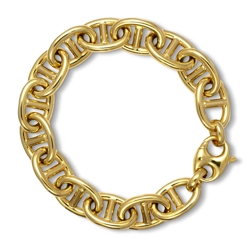 Large Link Bracelet, Gold Plated Over Sterling Silver