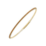 Simulated Citrine Flexible Bangle Bracelet, Gold Plated Silver
