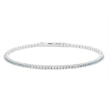 Simulated Diamond Flexibel Bangle Bracelet, Sterling Silver