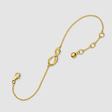 Infinity Symbol Chain Bracelet, 18K Gold Plated