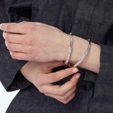 Mirage Reflect Hinged Bangle, Sterling Silver