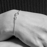 Infinity Symbol Chain Bracelet, Sterling Silver
