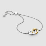 Bevel Cirque Link Chain Bracelet, Gold Plated Silver