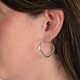 Open Square 1 inch Hoop by Sharelli, Sterling Silver