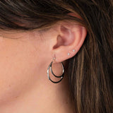 Silver Hoop with Cut Outs, Sterling Silver