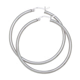 Hoop Earrings, 2 Inches, Sterling Silver