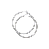 Hoop Earrings, 1.25 Inches, Sterling Silver