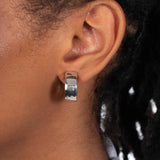 Medium Half-Hoop Non-Pierced Earrings, Sterling Silver