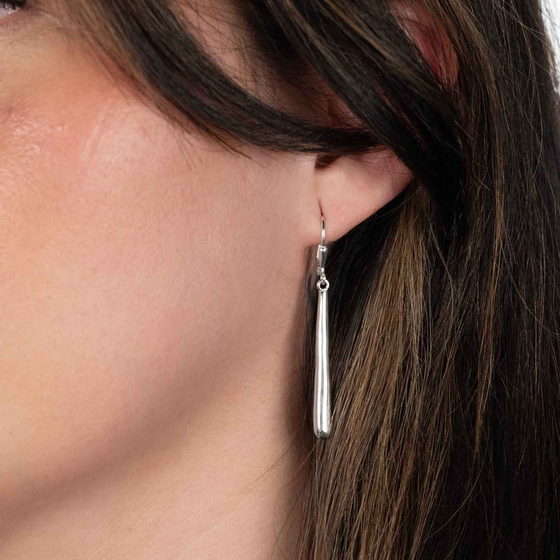 Dramatic Drop Earrings, Sterling Silver