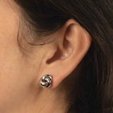 Lightweight Knot Earrings, Sterling Silver
