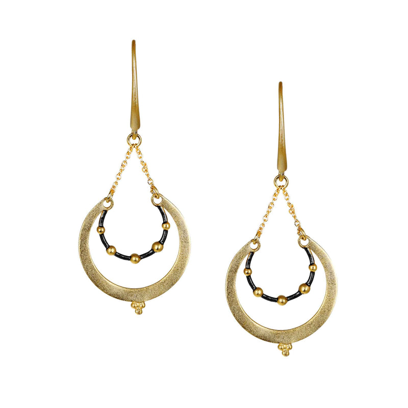 Chandelier Design Dangle Earrings, Gold Plated