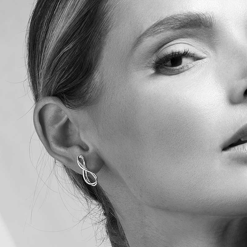 Intertwined Drop Earrings, Sterling Silver