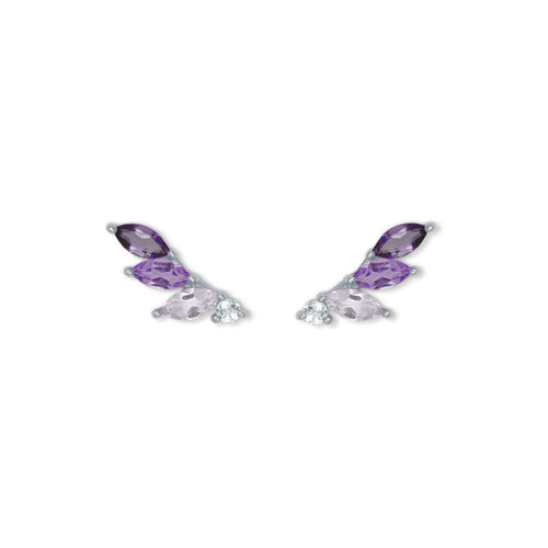 Amethyst Studs in Sterling Silver