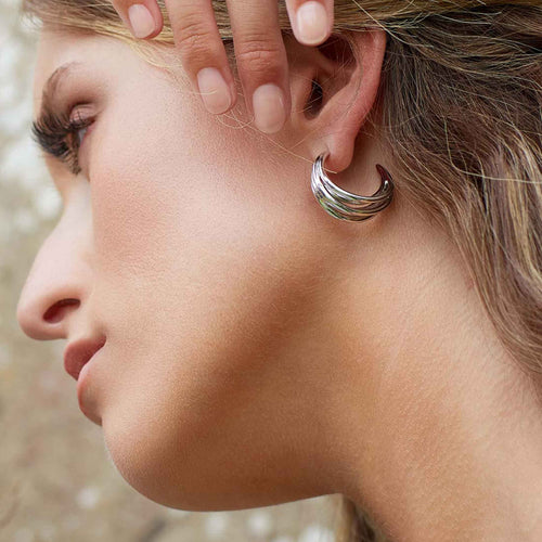 Entwine Helix Wrap Hoop Earrings, Sterling Silver