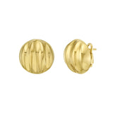 Tiger Design Earrings, Yellow Gold Plated