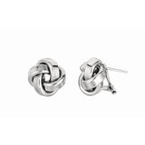 Love Knot Earrings, Sterling Silver