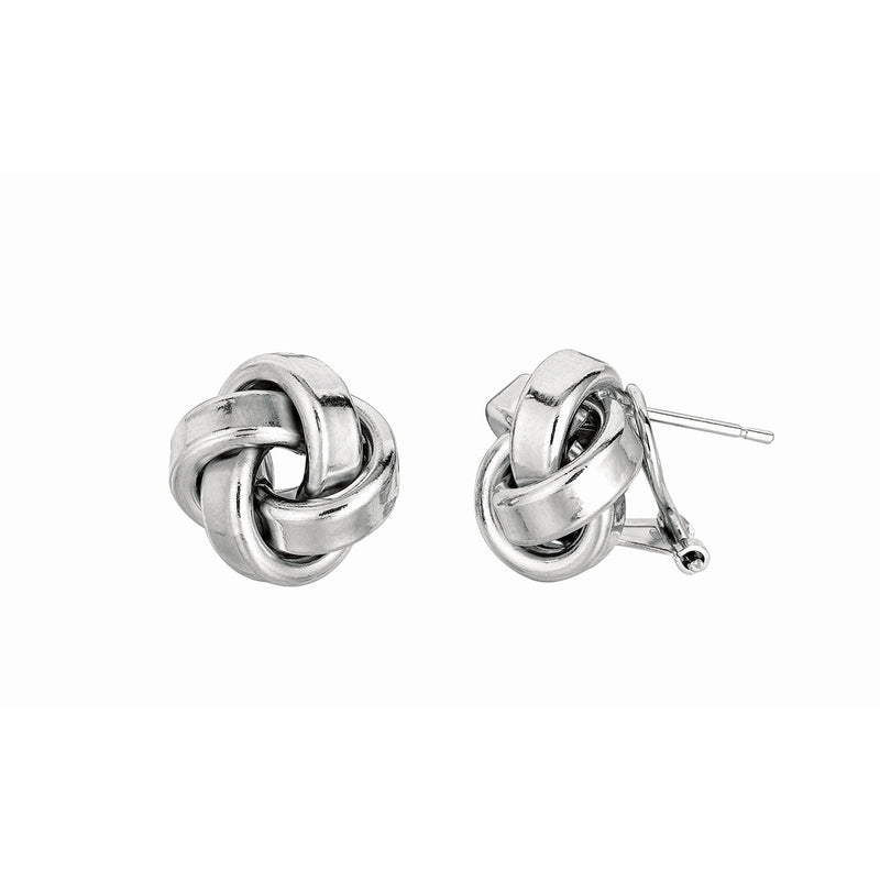 Love Knot Earrings, Sterling Silver