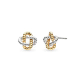 Marina Rope Knot Earrings, Gold Plated Silver