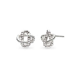 Marina Rope Knot Earrings, Sterling Silver