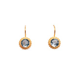 Blue Topaz Drop Earrings, 24 Karat Vermeil