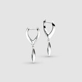 Glint Drop Earrings, Sterling Silver
