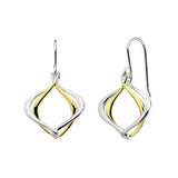 Alicia Drop Earrings, Sterling Silver with 18K Yellow Gold Plating