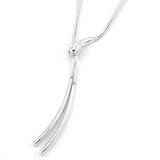 Double Snake Chain Lariat, Sterling Silver, by Sharelli