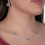 Bezel Set Peridot Necklace, Sterling Silver
