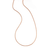 Round Box Chain, 16, 18 or 22 Inches, Rose Plated Silver