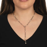 Freshwater Pearl Figaro Chain Link Necklace, Sterling Silver