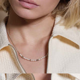 Coast Tumble Pearl Beaded Necklace, Sterling Silver