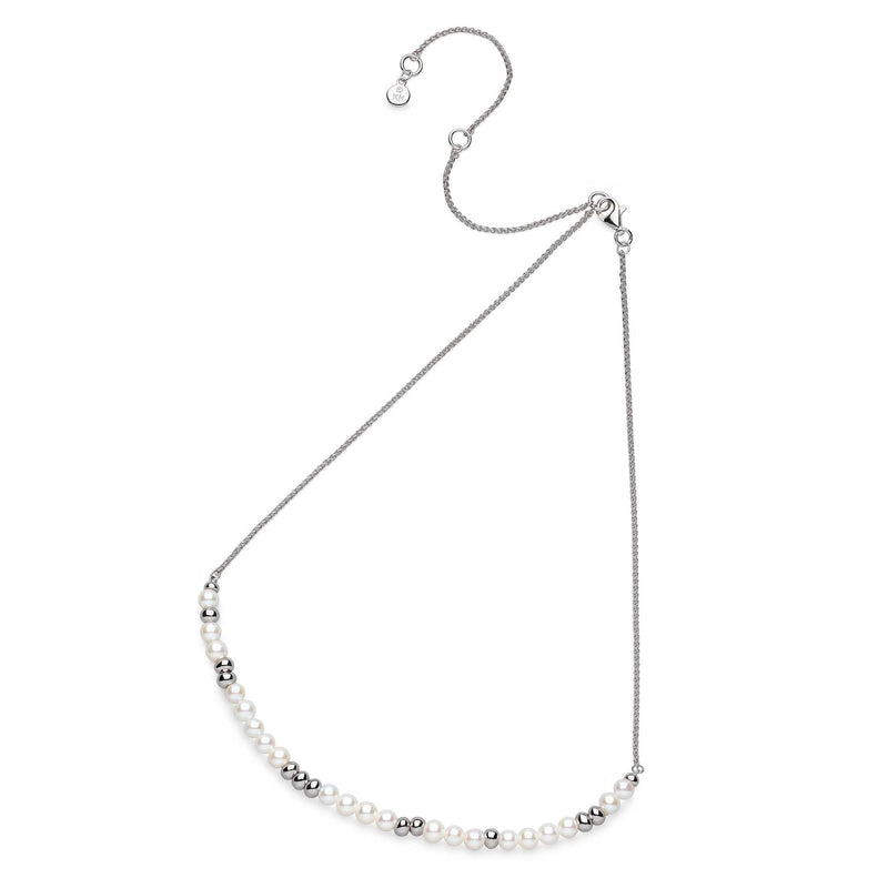 Coast Tumble Pearl Beaded Necklace, Sterling Silver