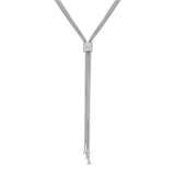 Multi-Strand Tassel Necklace with Diamonds, Sterling Silver