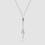 Glint Lariat Style Necklace, Sterling Silver