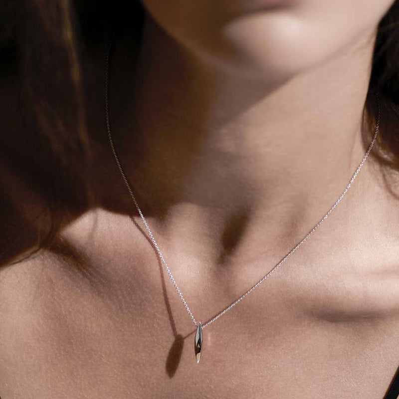 Glint Lariat Style Necklace, Sterling Silver