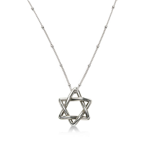 High-Polished Half Inch Jewish Star, Sterling Silver