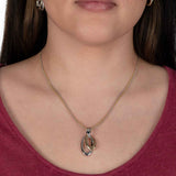 Oval Loops Pendant, Sterling and Yellow Gold Plating