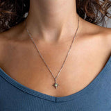 Peridot Starburst Pendant, Sterling Silver