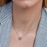 Marina Rope Knot Necklace, Sterling with Gold Plating