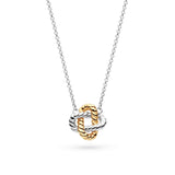 Marina Rope Knot Necklace, Sterling with Gold Plating