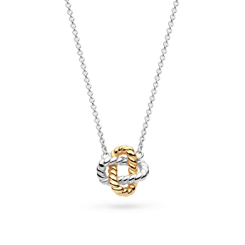 Marina Rope Knot Necklace, Sterling with Gold Plating