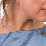 Small Alicia Pendant, Sterling Silver with Yellow Gold Plating