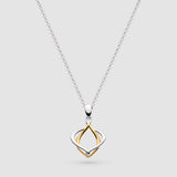 Small Alicia Pendant, Sterling Silver with Yellow Gold Plating