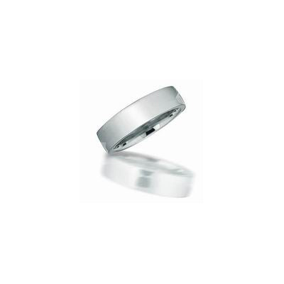 Flat Profile High-Polish Wedding Band, 6 MM, Argentium Sterling Silver