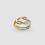 Marina Rope Knot Ring, Gold Plated Silver